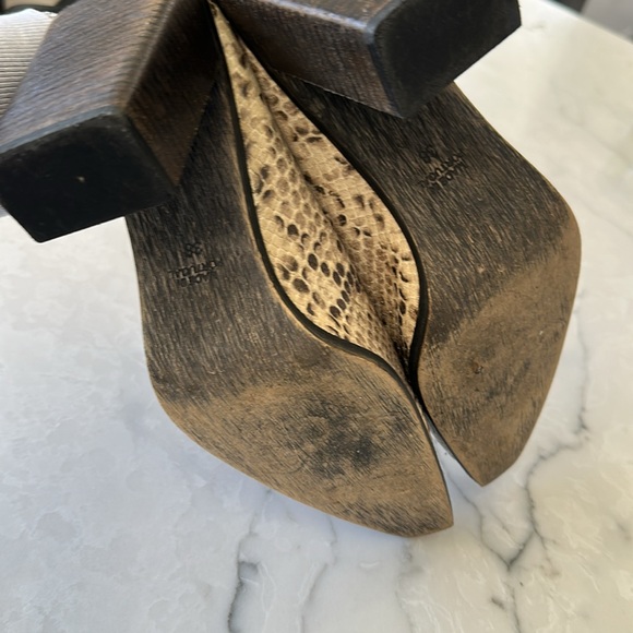 Free People Silver Storm Python Snake Slingback boot - Picture 6 of 6